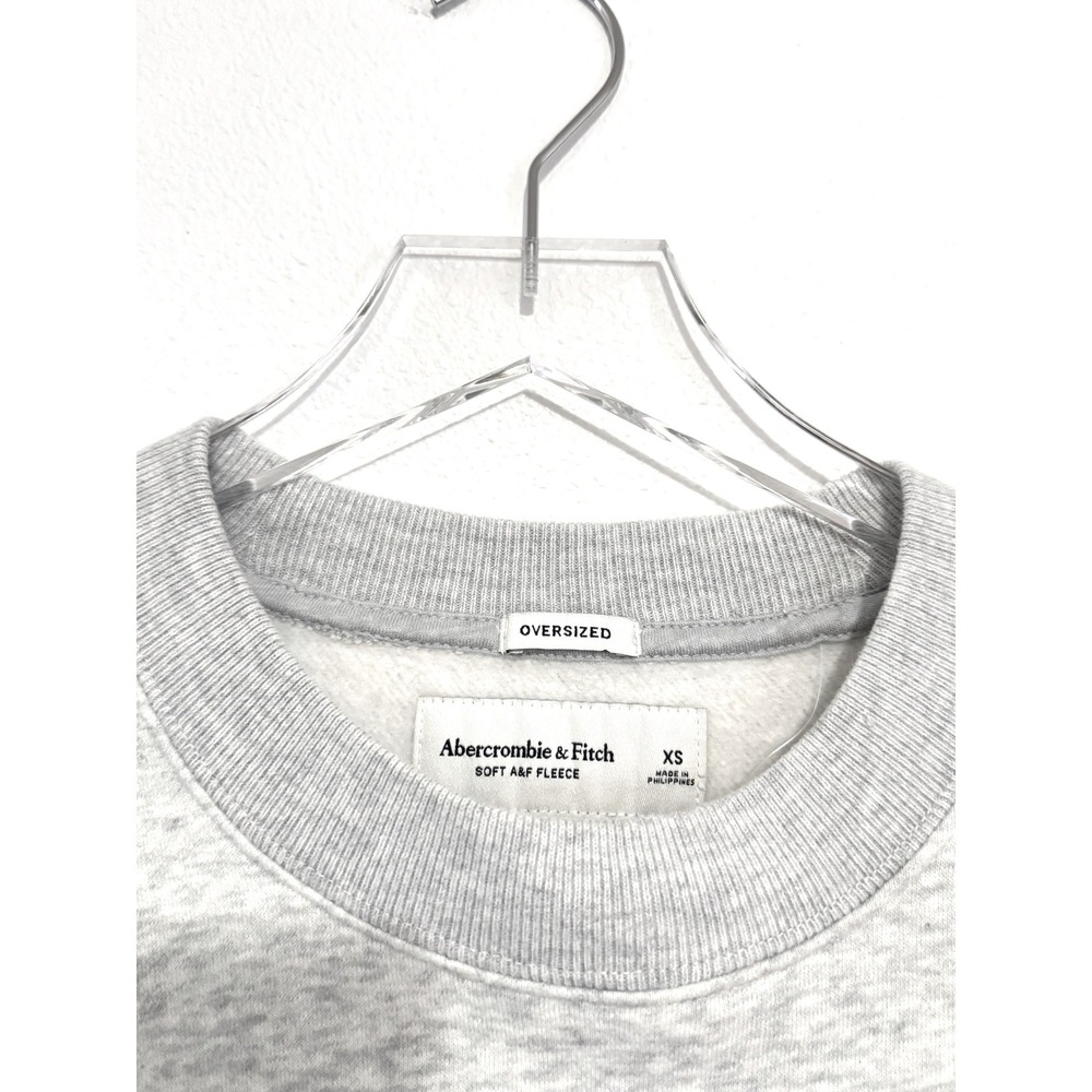 Abercrombie & Fitch Oversized Vail Mountain Graphic Crew Sweatshirt Heather Gray - Picture 3 of 4